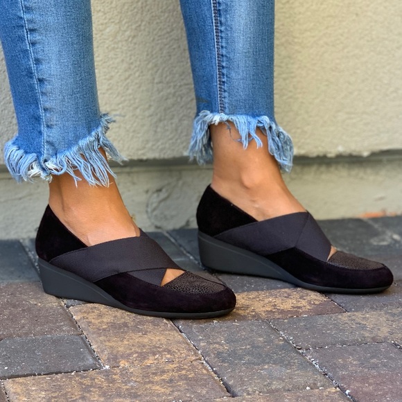 Texas Brown Goring Wide Fit Straps Wedge Pump - Picture 4 of 8